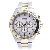 Hugo Boss Ikon Chronograph Silver Dial Two Tone Steel Strap Watch for Men - 1512960 Buy Now By Hugo Boss