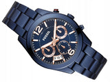 Fossil Perfect Boyfriend Multifunction Blue Dial Blue Steel Strap Watch for Women - ES4093 Buy Now By Fossil