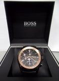 Hugo Boss Grand Prix Chronograph Black Dial Black Leather Strap Watch for Men - 1513550 Buy Now By Hugo Boss