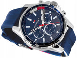 Tommy Hilfiger Mason Blue Dial Blue Rubber Strap Watch for Men - 1791791 Buy Now By Tommy Hilfiger