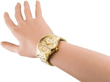 Guess Crystal Multifunction Gold Dial Gold Steel Strap Watch for Women - W0778L2 Buy Now By Guess