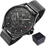 Tommy Hilfiger Shawn Chronograph Quartz Grey Dial Grey Mesh Bracelet Watch for Men - 1791613 Buy Now By Tommy Hilfiger
