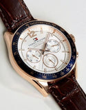 Tommy Hilfiger Luke Quartz White Dial Brown Leather Strap Watch for Men - 1791118 Buy Now By Tommy Hilfiger
