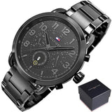 Tommy Hilfiger Briggs Black Dial Black Steel Strap Watch for Men - 1791423 Buy Now By Tommy Hilfiger