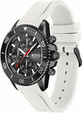 Hugo Boss Admiral Chronograph Black Dial White Rubber Strap Watch for Men - 1513966 Buy Now By Hugo Boss