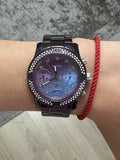 Guess Confetti Diamonds Purple Dial Purple Steel Strap Watch for Women - W0774L4 Buy Now By Guess