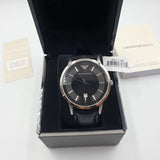 Emporio Armani Renato Analog Black Dial Black Leather Strap Watch For Men - AR11186 Buy Now By Emporio Armani