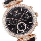 Swarovski Era Journey Chronograph Black Dial Black Leather Strap Watch for Women - 5295320 Buy Now By Swarovski