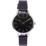 Calvin Klein Even Black Dial Black Leather Strap Watch for Women - K7B231C1 Buy Now By Calvin Klein