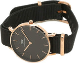 Daniel Wellington Classic Petite Cornwall Black Dial Black NATO Strap Watch For Women - DW00100215 Buy Now By Daniel Wellington
