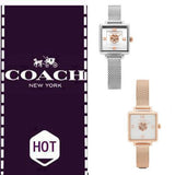 Coach Cass White Dial Silver Mesh Bracelet Watch for Women - 14503697 Buy Now By Coach