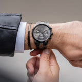 Daniel Wellington Iconic Link Chronograph Grey Dial Grey Steel Strap Watch for Men - DW00100643 Buy Now By Daniel Wellington