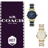 Coach Sport Ceramic Blue Dial Two Tone Steel Strap Watch for Women - 14502462 Buy Now By Coach
