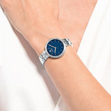 Swarovski Cosmopolitan Blue Dial Silver Steel Strap Watch for Women - 5517790 Buy Now By Swarovski