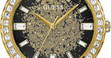 Guess Night Life Diamonds Black Dial Gold Steel Strap Watch for Women - GW0405L2 Buy Now By Guess