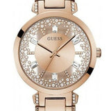 Guess Crystal Clear Rose Gold Dial Rose Gold Steel Strap Watch for Women - GW0470L3 Buy Now By Guess