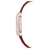 Swarovski Crystal Frost Red Dial Red Leather Strap Watch for Women - 5519226 Buy Now By Swarovski