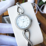 Bulova Crystals Quartz Mother of Pearl Dial Silver Steel Strap Watch for Women - 96X129 Buy Now By Bulova