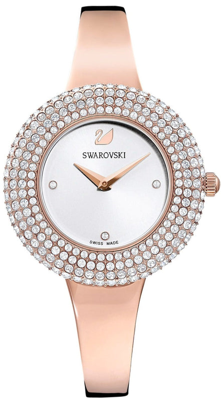 Swarovski Crystal Rose Silver Dial Rose Gold Steel Strap Watch for Women - 5484073 Buy Now By Swarovski