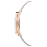 Swarovski Crystalline Aura Silver Dial Beige Leather Strap Watch for Women - 5519450 Buy Now By Swarovski