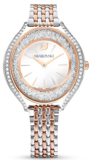 Swarovski Crystalline Aura White Dial Two Tone Mesh Strap Watch for Women - 5644075 Buy Now By Swarovski