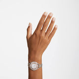 Swarovski Crystalline Aura White Dial Two Tone Mesh Strap Watch for Women - 5644075 Buy Now By Swarovski
