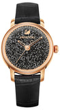 Swarovski Crystalline Hours Black Dial Black Leather Strap Watch for Women - 5295377 Buy Now By Swarovski