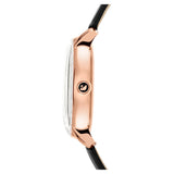 Swarovski Crystalline Hours Black Dial Black Leather Strap Watch for Women - 5295377 Buy Now By Swarovski
