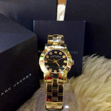 Marc Jacobs Amy Black Dial Gold Steel Strap Watch for Women - MBM3336 Buy Now By Marc Jacobs