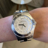 Marc Jacobs Rivera Silver Dial Silver Steel Strap Watch for Women - MBM3133 Buy Now By Marc Jacobs