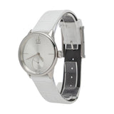 Calvin Klein Accent Silver Dial White Leather Strap Watch for Women - K2Y231K6 Buy Now By Calvin Klein