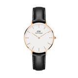Daniel Wellington Petite Sheffield White Dial Black Leather Strap Watch For Women - DW00100174 Buy Now By Daniel Wellington