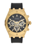 Guess Continental Black Dial Black Rubber Strap Watch for Men - GW0262G2 Buy Now By Guess