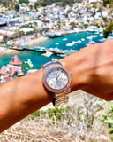 Guess Dazzler Diamonds Silver Dial Rose Gold Steel Strap Watch for Women - W0335L3 Buy Now By Guess