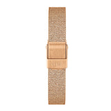 Daniel Wellington Quadro Melrose Black Dial Rose Gold Mesh Bracelet Watch For Women - DW00100432 Buy Now By Daniel Wellington