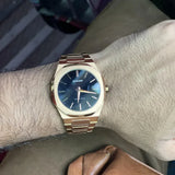 D1 Milano Ultra Thin Black Dial Gold Steel Strap Watch for Men - D1-UTBJ42 Authentic Buy Shop Now