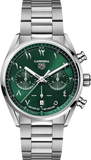 Tag Heuer Carrera Automatic Chronograph Limited Edition Green Dial Silver Steel Strap Watch for Men - CBN2014.EB0240 Buy Now By Tag Heuer