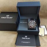 Tag Heuer Carrera Aquaracer Quartz Chronograph Black Dial Black Rubber Strap Watch for Men - CAY111A.FT6041 Buy Now By Tag Heuer