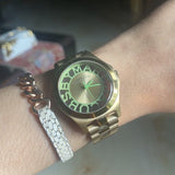 Marc Jacobs Henry Gold Dial Gold Steel Strap Watch for Women - MBM3295 Buy Now By Marc Jacobs