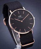 Daniel Wellington Classic Cornwall Black Dial Black NATO Strap Watch For Women - DW00100150 Buy Now By Daniel Wellington
