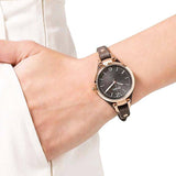 Fossil Georgia Smoke Grey Dial Grey Leather Strap Watch for Women - ES3077 Buy Now By Fossil