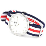 Daniel Wellington Classic Canterbury White Dial Two Tone Nylon Strap Watch For Men - DW00100016 Buy Now By Daniel Wellington