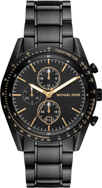 Michael Kors Warren Chronograph Black Dial Black Steel Strap Watch For Men - MK9113 Buy Now By Michael Kors