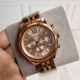 Michael Kors Lexington Rose Gold Dial Rose Gold Steel Strap Watch for Men - MK8319 Buy Now By Michael Kors