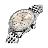 Breitling Navitimer Automatic 35 White Dial Silver Steel Strap Watch for Men - A17395F41G1A1 Buy Now By Breitling