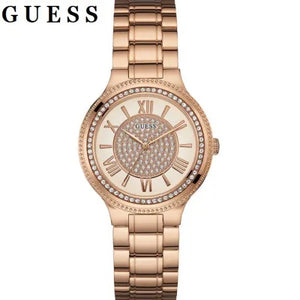 Guess Madison Diamonds White Dial Rose Gold Steel Strap Watch for Women - W0637L3 Buy Now By Guess