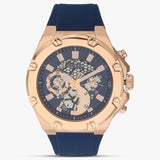 Guess Third Gear Analog Blue Dial Blue Rubber Strap Watch for Men - GW0334G3 Buy Now By Guess