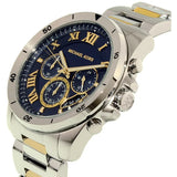 Michael Kors Brecken Chronograph Blue Dial Two Tone Steel Strap Watch For Men - MK8437 Buy Now By Michael Kors