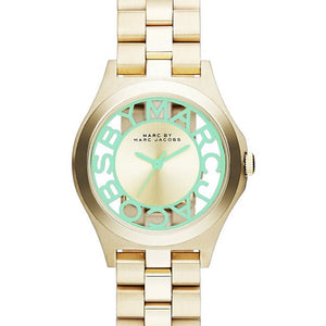 Marc Jacobs Henry Gold Dial Gold Steel Strap Watch for Women - MBM3295 Buy Now By Marc Jacobs