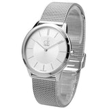 Calvin Klein Minimal Silver Dial Silver Mesh Bracelet Watch for Men - K3M21126 Buy Now By Calvin Klein